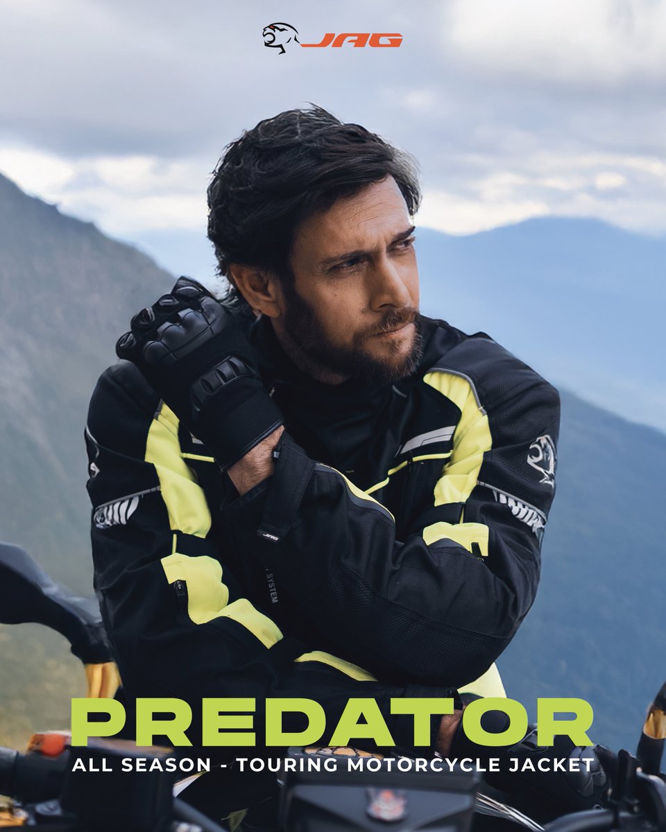 Jagwearofficial's tweet image. JAG Predator Touring Jacket – Ride Fearlessly 🌍
Adventure isn’t a ride, it’s a lifestyle. Built with CE armor, all-season comfort &amp;amp; rugged durability—this jacket has your back on every mile.
🔥 Limited stock → jagwear.com/collections/al…

#RideFearless #JAGPredator #MotoGear
