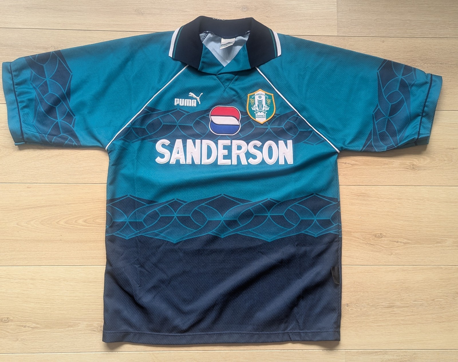 ウェア 93~95 sheffield wednesday PUMA away wear Puma 1993-95 Sheffield Wednesday Match Issue Away Shirt