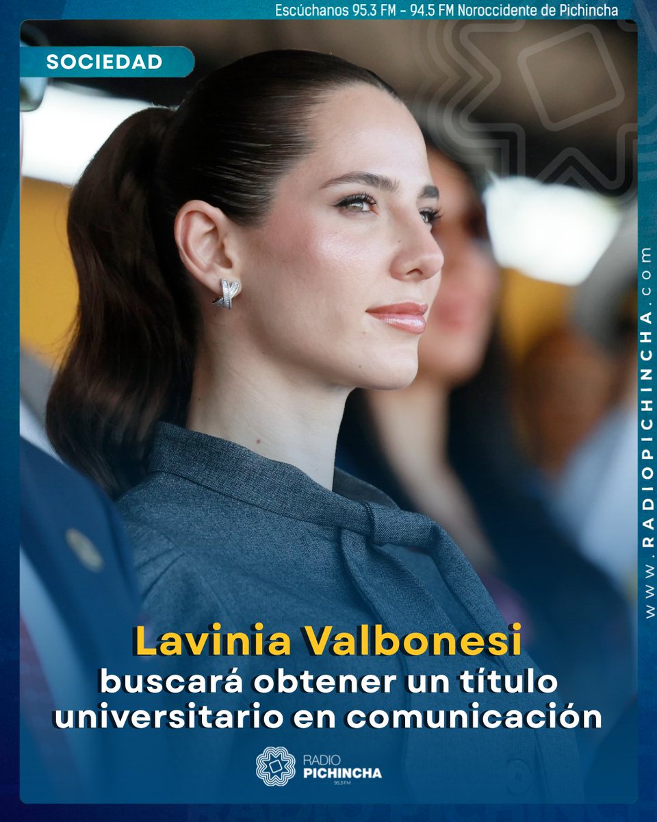 radio_pichincha's tweet photo. 👥#SOCIEDAD | Lavinia Valbonesi iniciará su etapa académica de tercer nivel en este agosto de 2025 y buscará obtener su primera licenciatura en Comunicación en la Universidad de los Hemisferios.
El anuncio lo emitió la Institución de Educación Superior este jueves 21 de agosto de 2025, a propósito de la entrega de 10 becas a mujeres beneficiarias del Proyecto Ana, liderado por la primera dama.
Los detalles ⬇
https://t.co/ryB5z04vC3