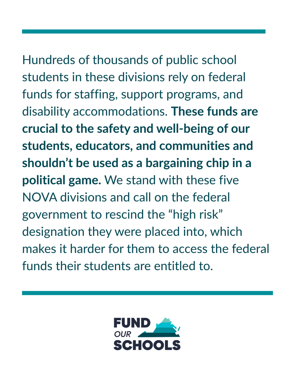 We believe strongly that the US Education Department should not be weaponizing federal funding to punish our public schools, and we stand with the five school divisions in NOVA that are having their federal funding threatened. 

Learn more: patch.com/virginia/ashbu…