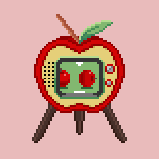 KaosMass's tweet image. A Juicy Apple TV from the Animal Crossing series
#apple #pixelart #pixel_dailies