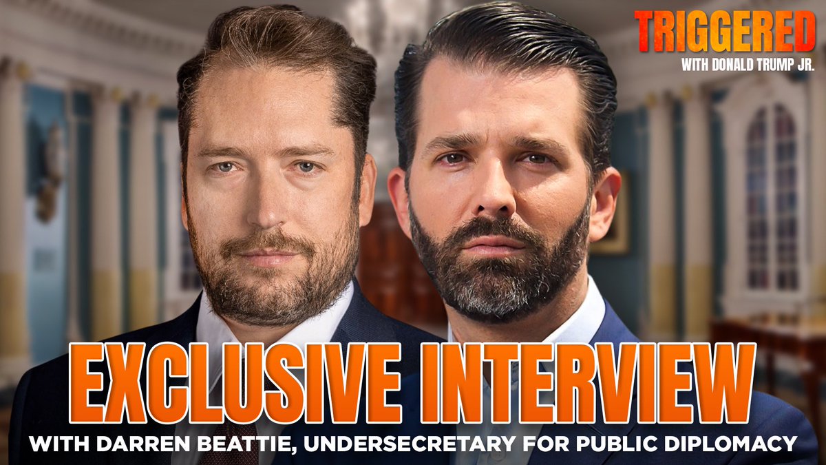 Donald Trump Jr. (@donaldjtrumpjr) on Twitter photo My triggered podcast with one of your favorites Darren Beattie!!! His first interview since joining the State Department, so much to talk about 6 pm et <a href="/rumblevideo/">Rumble 🏴☠️</a> <a href="/UnderSecPD/">Senior Official for Public Diplomacy</a> My triggered podcast with one of your favorites Darren Beattie!!! His first interview since joining the State Department, so much to talk about 6 pm et <a href="/rumblevideo/">Rumble 🏴☠️</a> <a href="/UnderSecPD/">Senior Official for Public Diplomacy</a>