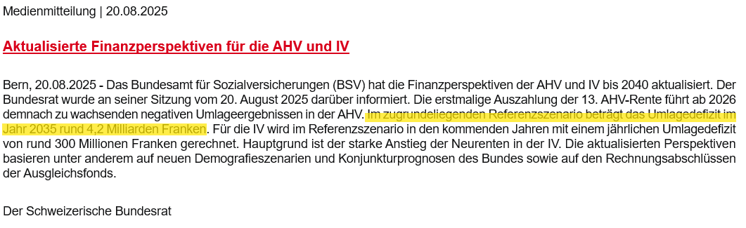 Thomas von Allmen (@t_von_allmen) on Twitter photo Wie hoch müssen wir die #Mehrwertsteuern noch erhöhen damit es auch der aller Letzte begreift, das wir endlich strukturelle AHV-Reformen brauchen!
#AHV #Perspektiven
<a href="/Jungfreisinnige/">Jungfreisinnige Schweiz</a> <a href="/FDP_Liberalen/">FDP Schweiz</a> <a href="/FDP_Luzern/">FDP Luzern</a> Wie hoch müssen wir die #Mehrwertsteuern noch erhöhen damit es auch der aller Letzte begreift, das wir endlich strukturelle AHV-Reformen brauchen!
#AHV #Perspektiven
<a href="/Jungfreisinnige/">Jungfreisinnige Schweiz</a> <a href="/FDP_Liberalen/">FDP Schweiz</a> <a href="/FDP_Luzern/">FDP Luzern</a>