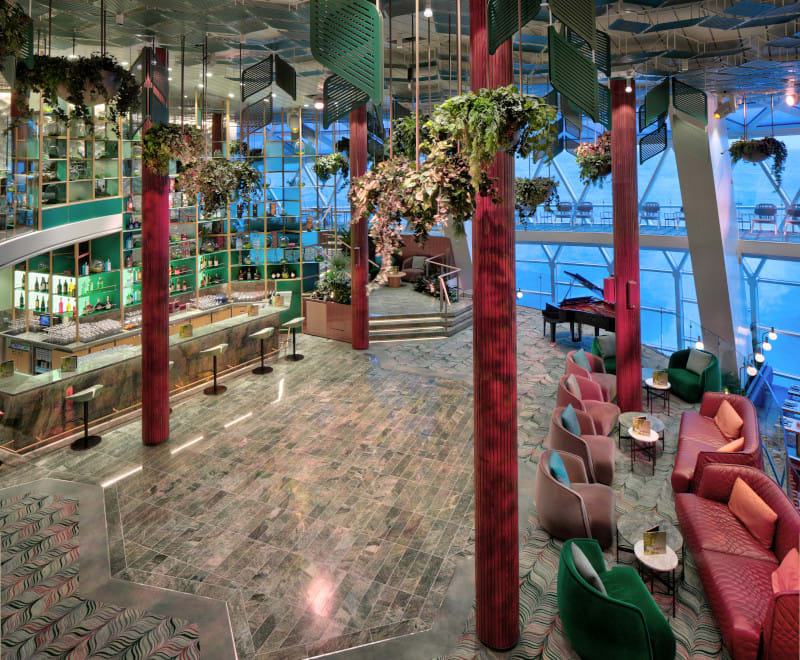 🌿🍸 Welcome to Eden aboard the Celebrity Beyond, where nature meets elegance! Sip on creative cocktails and enjoy live performances while surrounded by beautiful architectural design. 🌊

Contact me today to book your cruise and experience this unique paradise onboard! 📞🛳