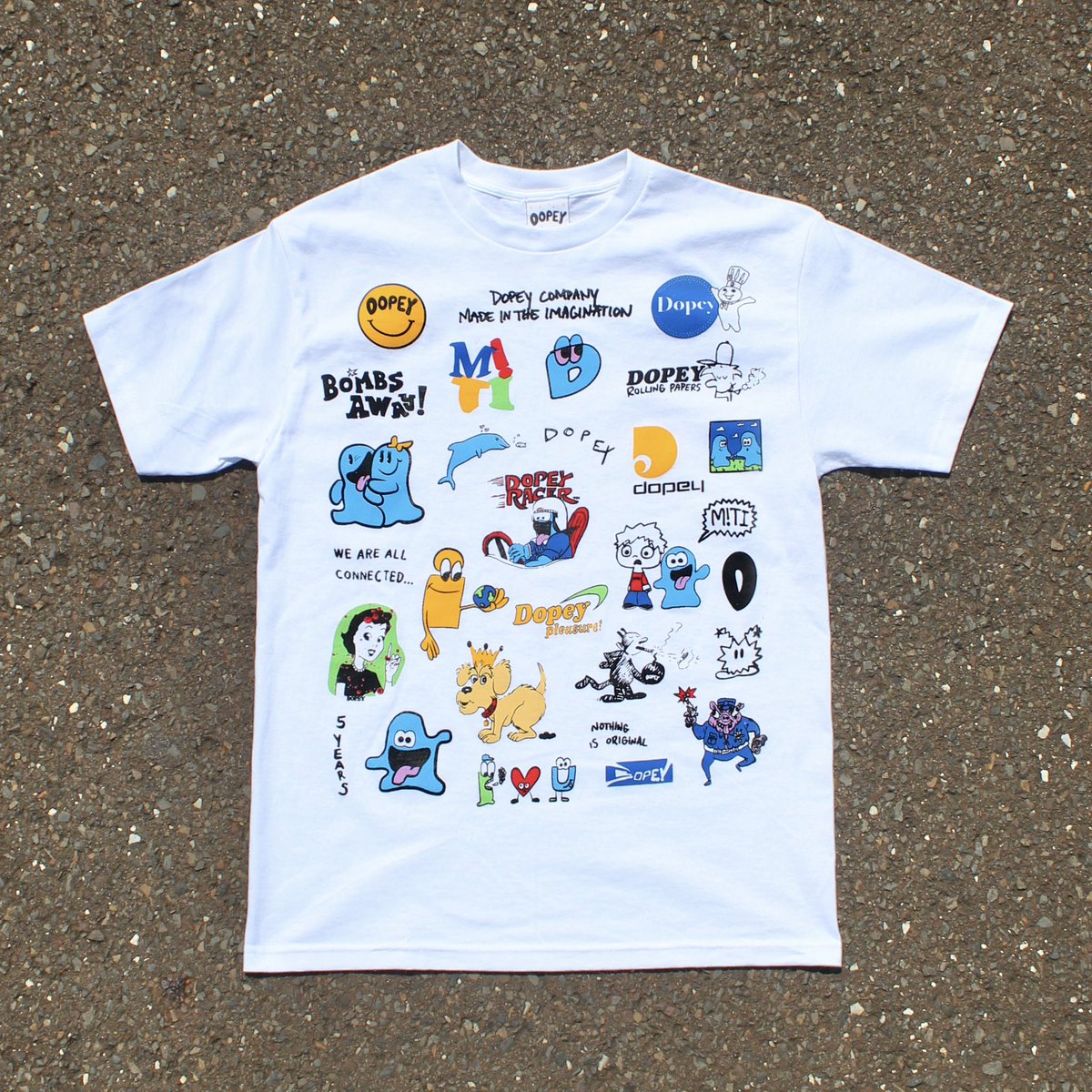 dopeyco's tweet photo. 5 YEAR ARCHIVE TEE NOW AVAILABLE AT https://t.co/dthChSeiVF https://t.co/Q7FzVhfy4h