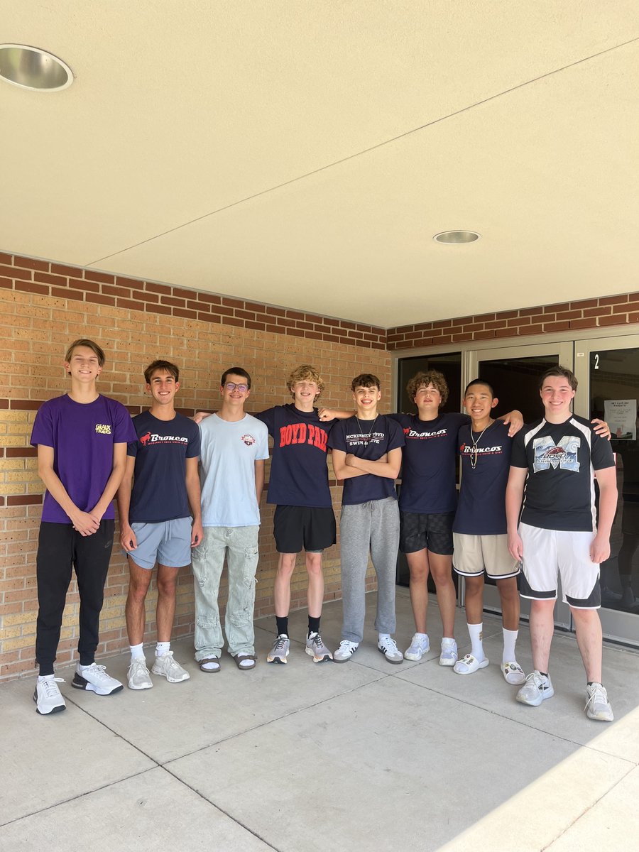 MBHS Bronco Swim & Dive (@mbhsbroncoswim) on Twitter photo Huge shoutout to our boys swim team for volunteering at Bennett Elementary’s afterschool carpool today! Love seeing our athletes give back to the community. 💙❤️
#MISDcharacterreps
<a href="/McKISDAth/">McKinneyISD Ath Dept</a> | <a href="/MBHSBroncos/">McKinney Boyd Athletics</a> Huge shoutout to our boys swim team for volunteering at Bennett Elementary’s afterschool carpool today! Love seeing our athletes give back to the community. 💙❤️
#MISDcharacterreps
<a href="/McKISDAth/">McKinneyISD Ath Dept</a> | <a href="/MBHSBroncos/">McKinney Boyd Athletics</a>