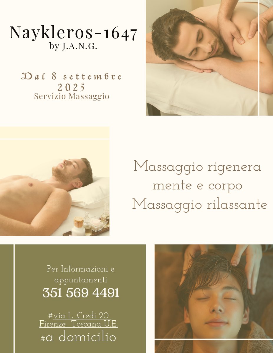 naykleros's tweet image. Nuovo servizio servizio massaggi 🌈 a domicilio o in studio a Firenze zona piazza Alberti