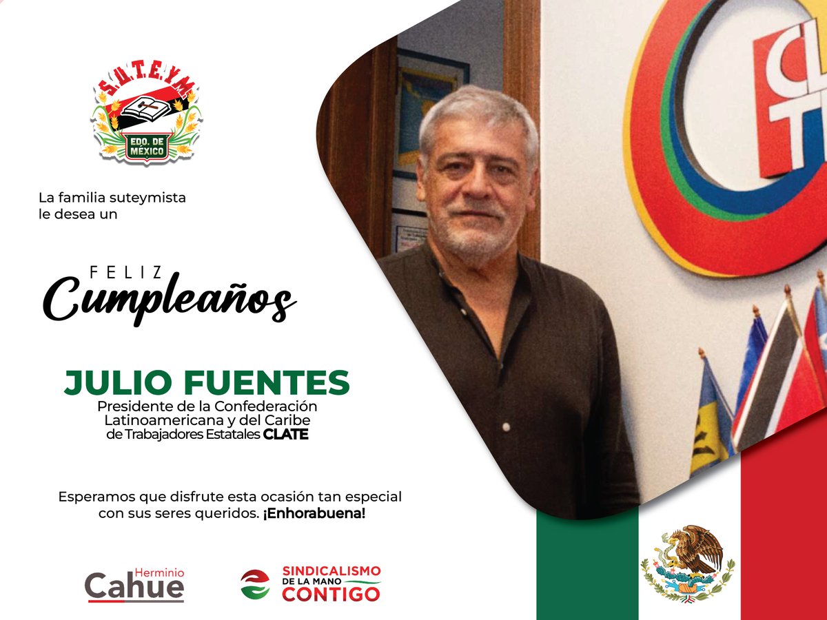 Herminio_CahueC's tweet photo. ¡Felicidades!
#CLATE #SindicalismoDeLaManoContigo https://t.co/a4BGxGxe7u