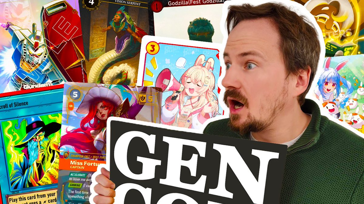 MaindeckGames's tweet photo. This is one of my FAVORITE videos to make every year - let's rank all EIGHT NEW (to me!) TCGs from #GenCon2025! 

Am I WAY OFF or SPOT ON!?

@GUNDAM_GCG_ENG @UpperDeckEnt @BushiroadGlobal @CRBraverseEN @OshiPushGame @playriftbound @WardTcg97487 
🔗
https://t.co/50EQA57A48 https://t.co/INnnnSfrar