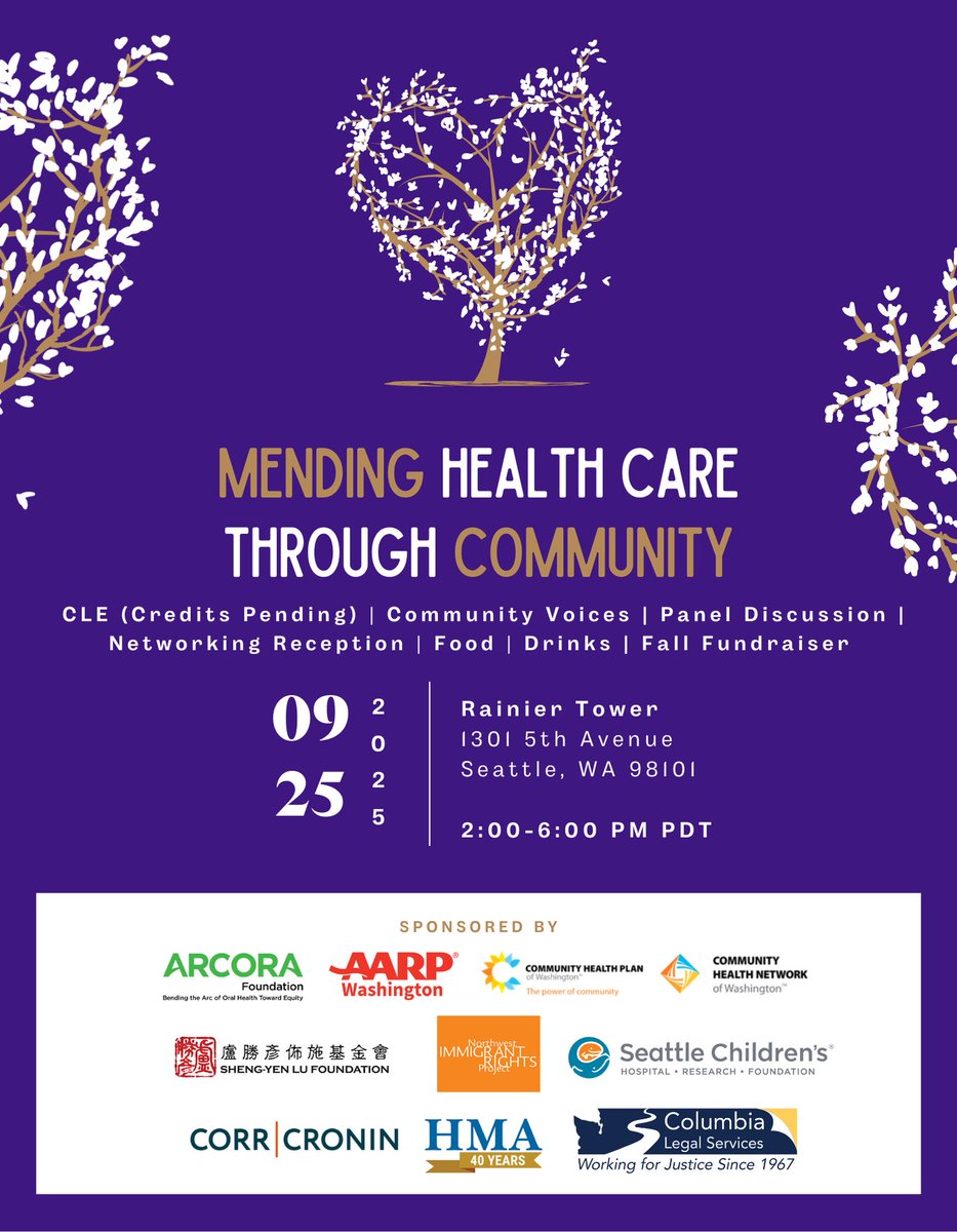 Be part of a powerful four-hour hybrid gathering that brings together legal experts, advocates, and community members to confront the growing impact of federal health care rollbacks and corporate influence on community health care.

👉 RSVP and learn more: lp.constantcontactpages.com/ev/reg/537hf54…