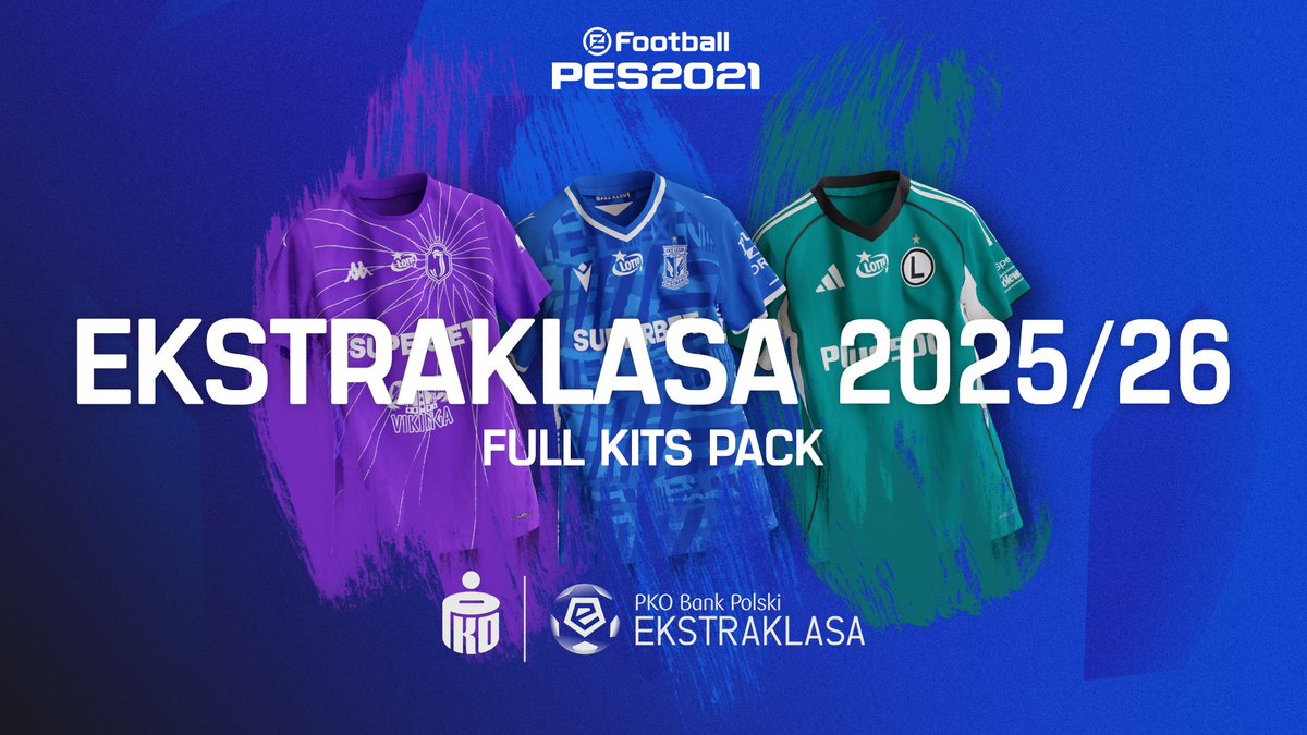 🇵🇱#Ekstraklasa Full Kits Pack 2025/26

🔥sooon....

✅I accept pre-orders, write in private messages📩

#poland #legiawarszawa #pilka #pes21 #makerdreamer