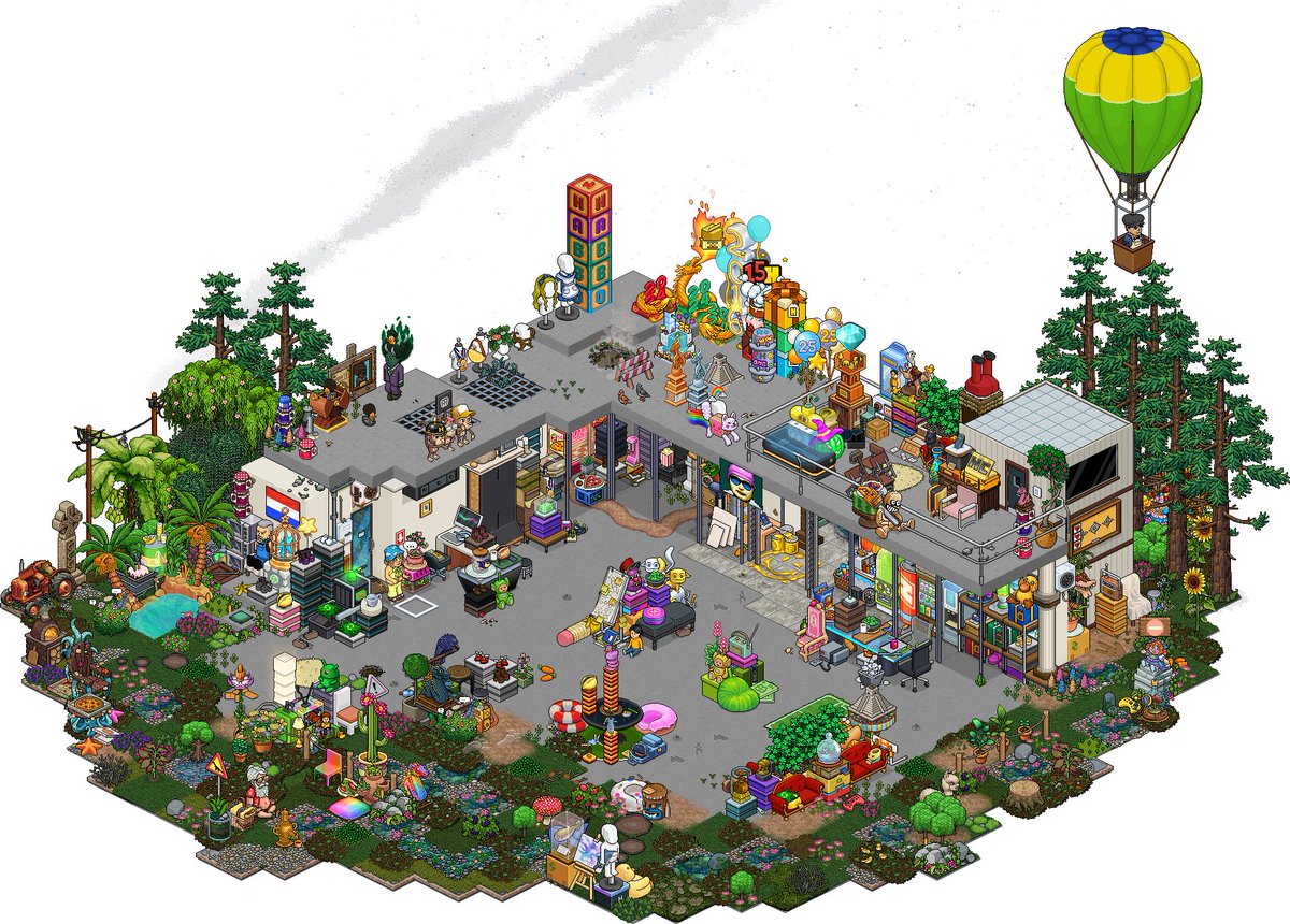 🔨🚧a before/after of storage room, v1 on the left and v2 on the right 

#Habbo25 #Habbobuild #build