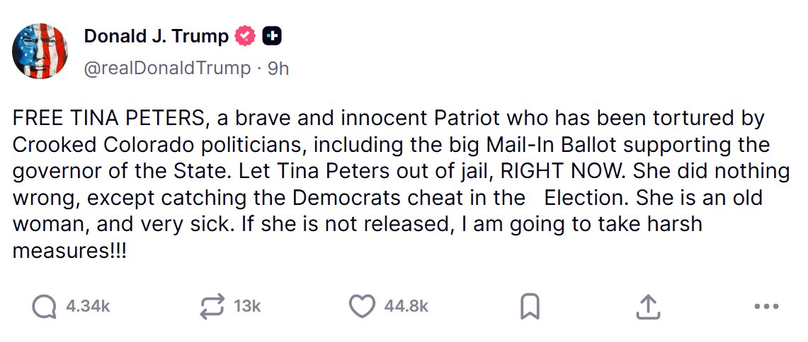 Tina Peters is a county election worker from Colorado who violated her oath and committed crimes because she believed Trump's conspiracy theories. She found no "cheating".

All her illegal actions to "expose" something simply revealed what was already publicly known, how