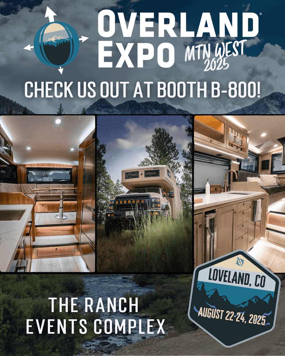 EarthRoamer's tweet photo. Catch us at Overland EXPO Mountain West this weekend! We're showcasing the world's most advanced off-road, off-grid luxury expedition vehicles at booth B-800. SX and LTx models on display! Who's coming? π #earthroamer #overlandexpo https://t.co/Jrf1B4gl6o