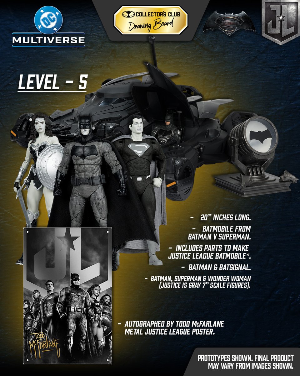 mcfarlanetoys's tweet photo. Tomorrow is your LAST CHANCE to secure your Batman V Superman: Dawn of Justice x Justice League Batmobile! The McFarlane Toys Store Collector's Club Drawing Board crowdfund #4 deadline is TOMORROW NIGHT at 12am PT. Click HERE to review the available tiers and support the project ➡️ https://t.co/V1OQJ2gvI7

#McFarlaneToys #BVS #JusticeLeague #Batmobile #Batman #Superman #WonderWoman #DCComics #DrawingBoard #McFarlaneToysStore #Crowdfund