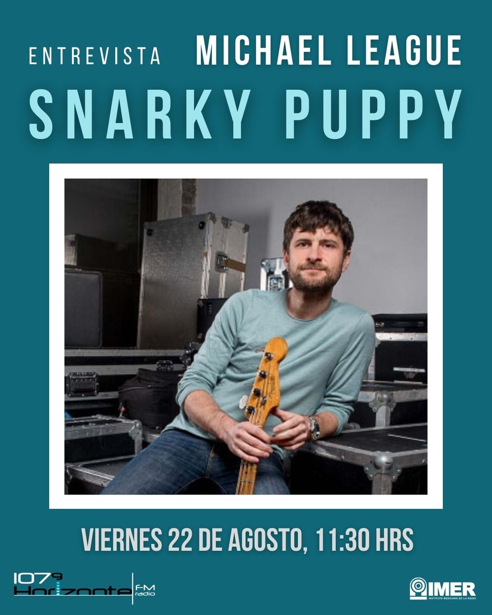 🔘 ESPECIALES HORIZONTE
Mañana viernes 22 de agosto transmitiremos la entrevista con Michael League (<a href="/snarky_puppy/">Michael League</a>) de <a href="/RealSnarkyPuppy/">Snarky Puppy</a> ¡No se la pueden perder! 

Sintonicen a partir de las 11:00 horas en el turno de <a href="/NancyZamher/">Nancy Zamher</a> en el 107.9 FM📻

 #Horizonte107 #amplíatuescucha