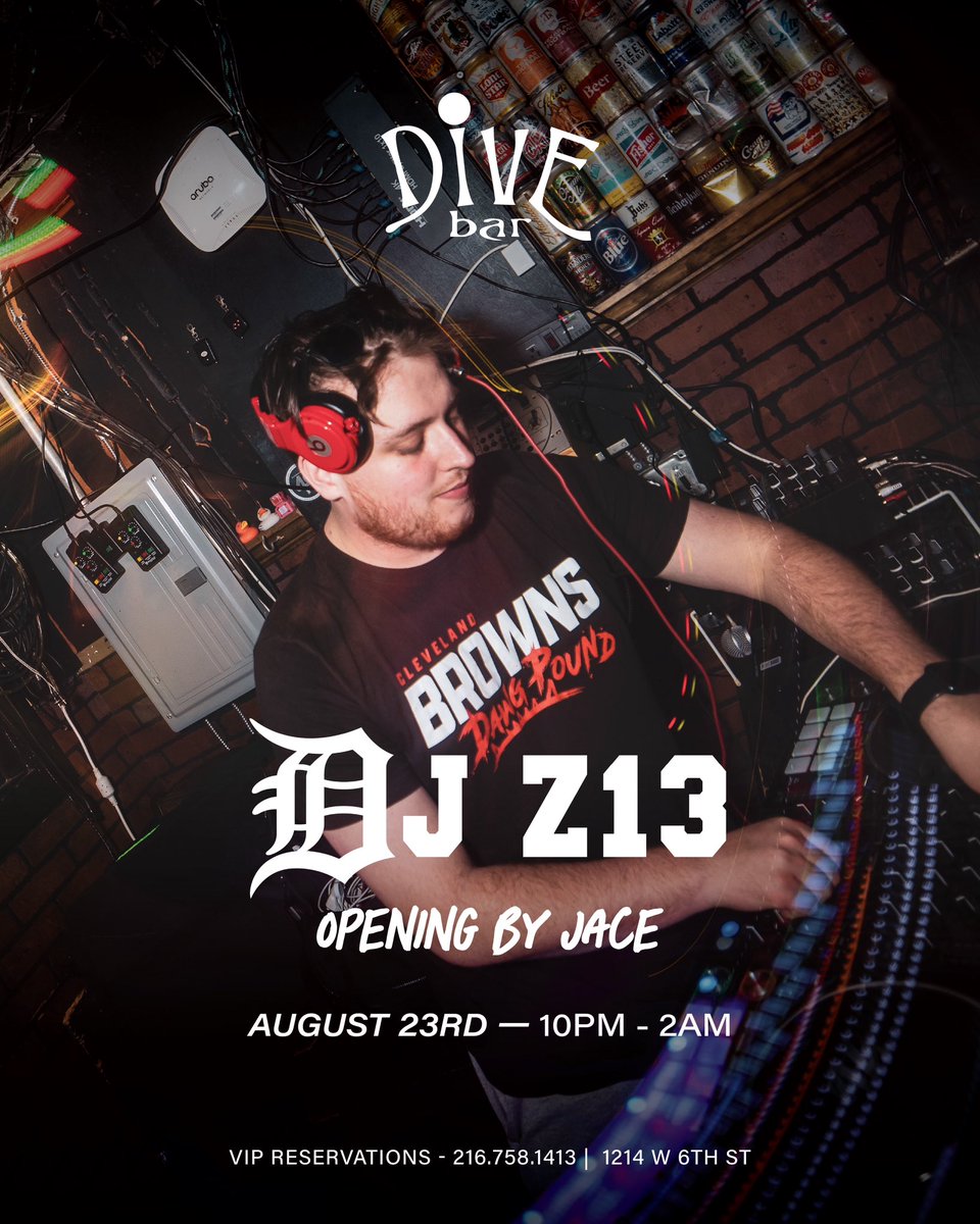🏈🍻 Browns preseason is HERE!

📅 Thurs (8/21) – Doors 4:30–late
🎧 Fri (8/22) – DJ MX 10–2
🏈 Sat (8/23) – Browns vs Rams | Doors 11AM
🎶 Postgame w/ DJ Z13 + Jace 10–2

📍 Dive Bar CLE | VIP: 216.758.1413

Dawg Pound ➡ Dive Bar 🔥🍊