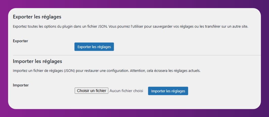 WP Auto Comment V2.7 : Vous pouvez désormais exporter/importer tous les réglages du plugin 👍

🔗 kevin-benabdelhak.fr/plugins/wp-aut…
