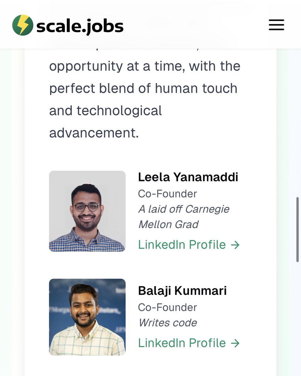 dannysmanifesto's tweet image. Wanna know why every tech job has 500 applicants within five minutes of being posted? Let me introduce you to Scale Jobs.
Founded by two Indian tech workers, they provide a paid service where they have their staff of underpaid foreigners blast out thousands of applications for…