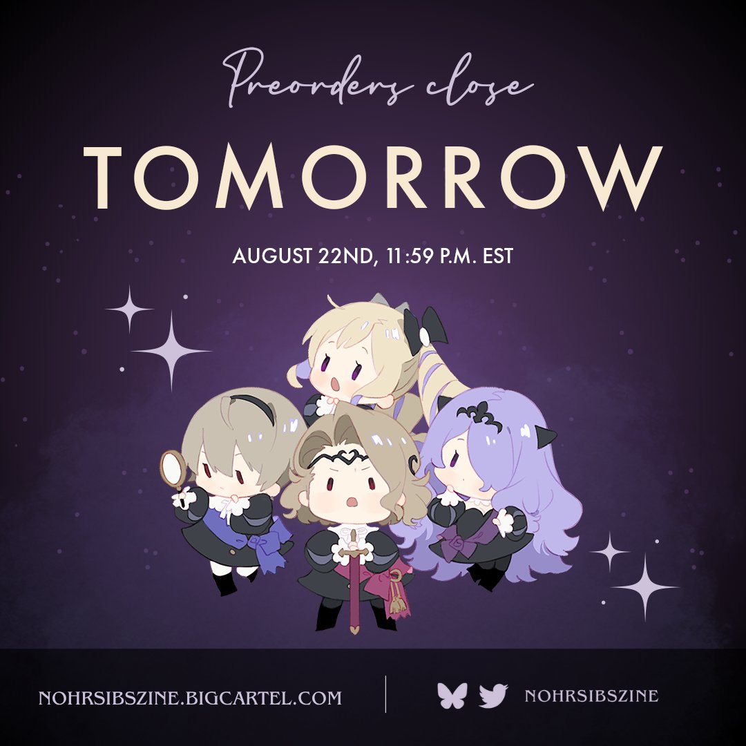 nohrsibszine's tweet photo. ✨PREORDERS CLOSE TOMORROW✨
We are currently at 97 orders! Can we break 100 before PO's close tomorrow? Spread the word!

🛒 https://t.co/nOJFU8TrQO https://t.co/g6tzhDz93q