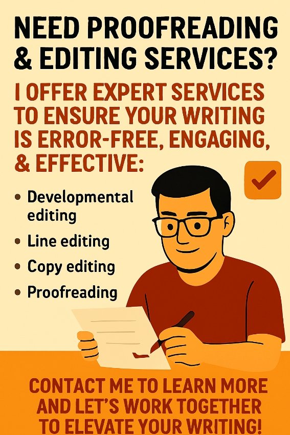 Need proofreading &amp; editing services?

I offer expert services to ensure your writing is error-free, engaging, &amp; effective:
- Developmental editing
- Line &amp; copy editing
- Proofreading

upwork.com/services/produ…
#FreenBuppha #TiffanyAndCoxFaye #FayeYokoXTiffanyAndCo #BupphaTheMovie