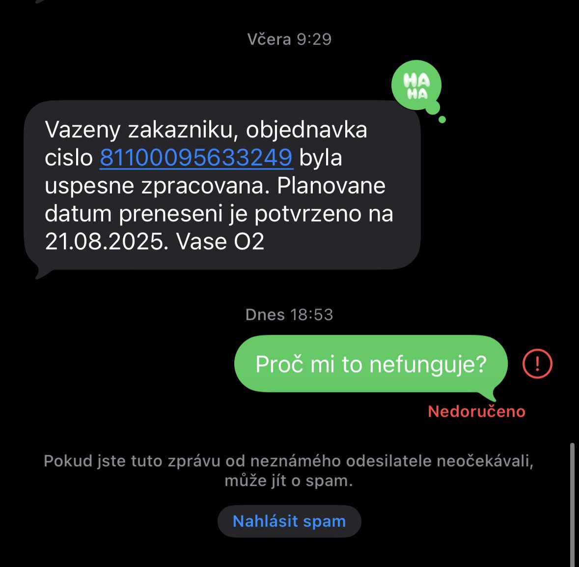 lp_pelikan's tweet photo. Takže jsem celý den bez telefonního čísla a ani mi nikdo nemůže zavolat. Co na to řekne @O2_CZ? Dostal jsem od nich tuto zprávu https://t.co/MMgHMaJix8