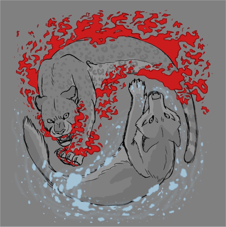 wolfanabr's tweet photo. Rascunho da estampa da minha sala do terceirão... 

#arte #onça #lobo #desenho #artwork
#estampa #Print #rascunho #sketch #fire #snow https://t.co/6OHi2S8W1k