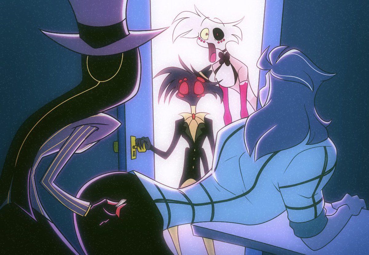 Tomorrows episode of #Arackniss REWIND is gonna be entertaining…

EP 9 
EMOTIONAL SUPPORT ANIMAL

Incredibly hilarious Art by <a href="/Sleepy4_Ever/">🔞Izzy Sleepy Sheepy🔞(COMMS OPEN)</a> 
#HazbinHotel #HelluvaBoss