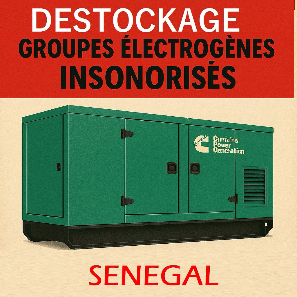 ⚡ DESTOCKAGE EXCEPTIONNEL CHEZ SEEE ENERGIES ! ⚡
Groupes électrogènes Cummins à prix imbattables – Offre limitée !

📞 Appelez le +221 76 621 71 19 
🌐 seee-energies.sn 
📧 contact@seee-energies.sn