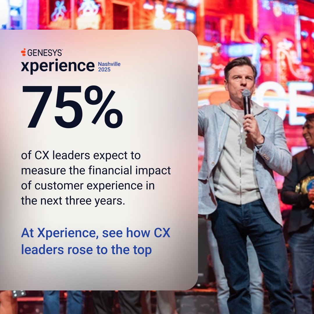Let’s talk Cloud at #Xperience25!

We all know the future of CX is in the cloud—and at Xperience, we’re showing how to get there. Easily.

Join us in Nashville to see how Genesys Cloud is helping leaders scale smarter.
gsys.cx/4mgFvwS