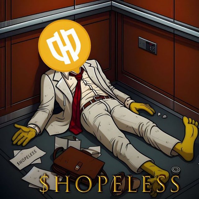 关于 $HOPELESS 稳定币恶搞的 Meme 图片