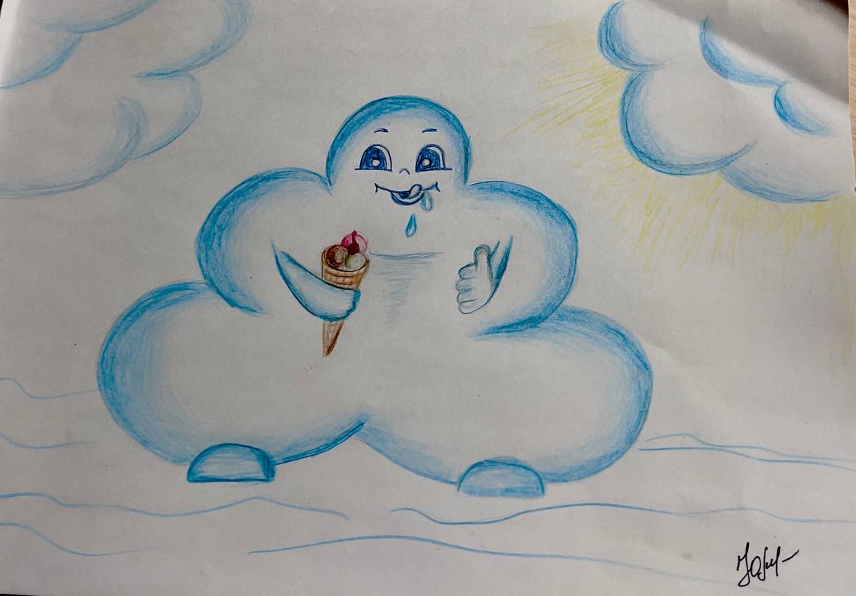 BrowskiMM's tweet image. Even clouds need a sweet break! ☁️🍦 This fluffy friend is floating high with a triple scoop and a big thumbs up from the sky. Sunshine, smiles, and ice cream—what else do you need for a perfect day? 😋🌞 
@inconetwork 
#CloudVibes #CuteArt