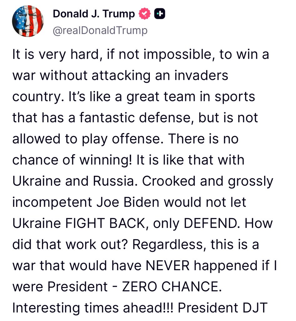 Trump criticizes everyone that led to and perpetuated Russia's invasion of Ukraine except for Putin, the actual perpetrator. And he won't do anything to rectify or improve on his predecessors' bad decisions. He's the president now. Stop whining and act.
