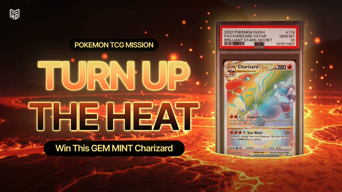 Metaverse HQ (@metaverse_hq) on Twitter photo Turn up the heat with this Brilliant Star!
This month, we're giving away a PSA 10 Charizard VSTAR on <a href="/Courtyard_io/">Courtyard.io</a>. Don't wait, complete the mission today!
๐ฅ - app.mvhq.io/missions/courtโฆ Turn up the heat with this Brilliant Star!
This month, we're giving away a PSA 10 Charizard VSTAR on <a href="/Courtyard_io/">Courtyard.io</a>. Don't wait, complete the mission today!
๐ฅ - app.mvhq.io/missions/courtโฆ