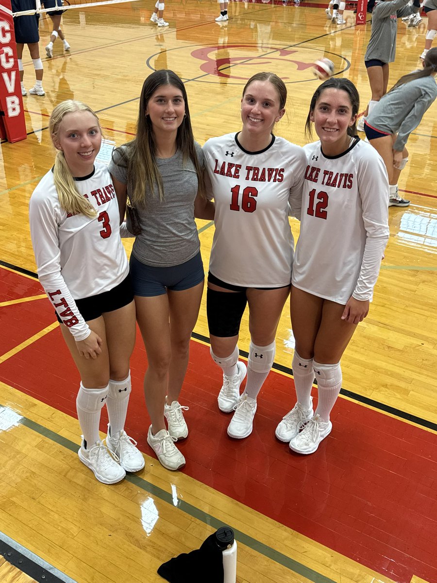 ltvolleyball's tweet photo. So pumped to see former Cavalier standout Kat Shelton at the Fraulein Volleyfest here in New Braunfels. Miss you, Kat! Love the alumni support!! #LTFamily https://t.co/tRgTYOpmOF