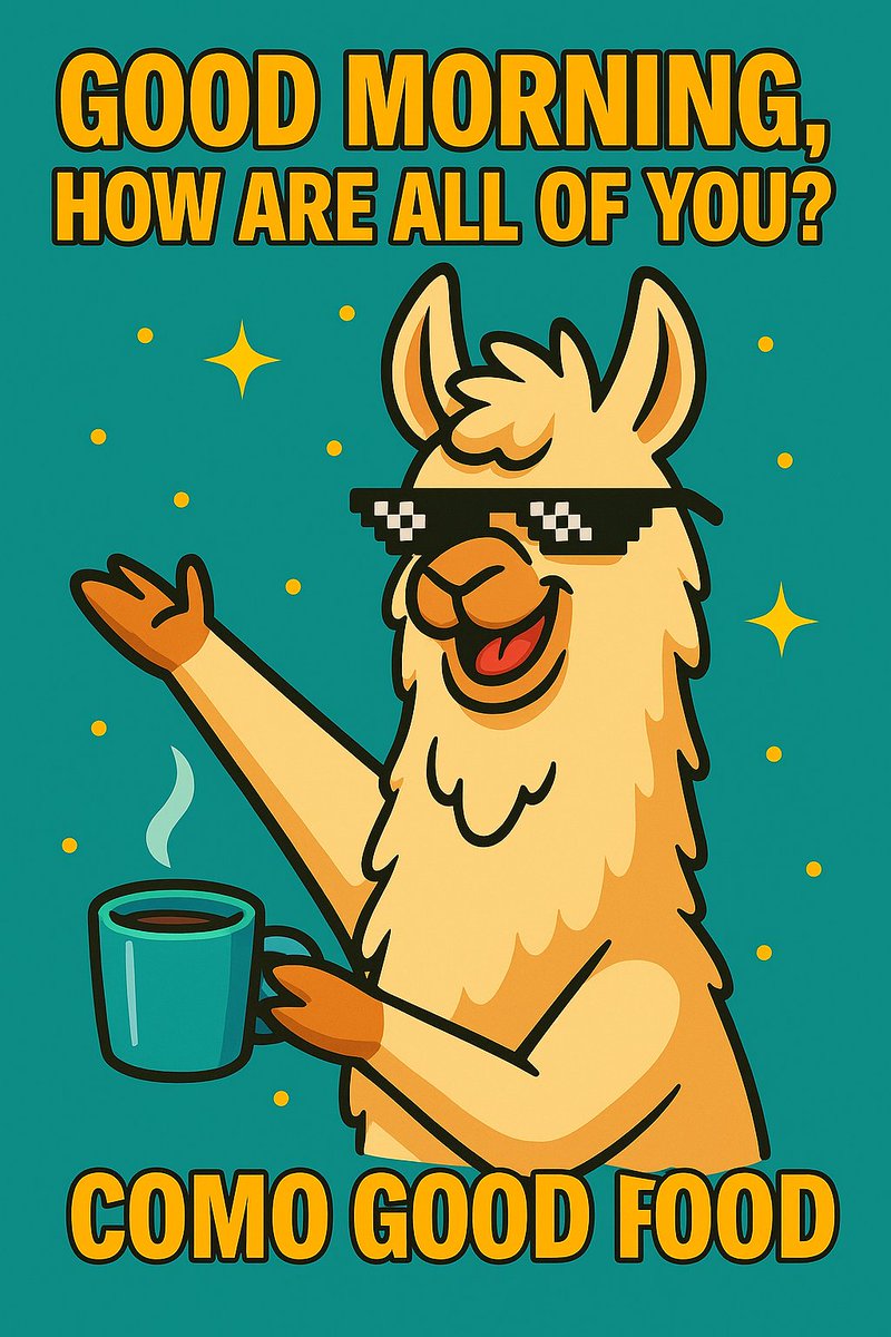 TeamLlamaCoin's tweet photo. ☕🐪 Buenos días, familia $LLAMA!
¡La llama se levanta con café en mano y lista para llevarnos a la luna 🌕🚀!
¿Ya revisaste tu portafolio hoy? 😉
#LLAMAcoin #AndesToTheMoon #CryptoMorning https://t.co/L8NjQmXX1M