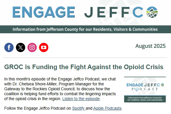 Jeffco Colorado (@jeffcocolorado) on Twitter photo 📫Jefferson County news ... straight to your inbox!
👀 Check out the August edition of the Engage Jeffco Newsletter!
🔗 bit.ly/Engage-Jeffco-…
#EngageJeffco #Jeffco 📫Jefferson County news ... straight to your inbox!
👀 Check out the August edition of the Engage Jeffco Newsletter!
🔗 bit.ly/Engage-Jeffco-…
#EngageJeffco #Jeffco