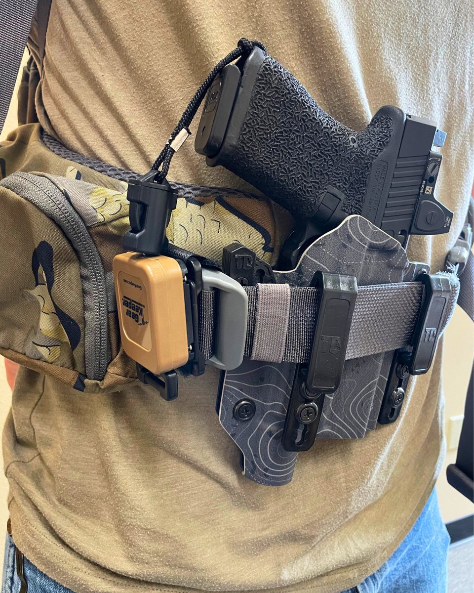 Hunters who carry a sidearm for protection, this one’s for you! 

The Gear Keeper Firearm Tether keeps your handgun secure from accidental drops or loss, while still giving you full freedom to draw, reholster, and stay protected in the field.