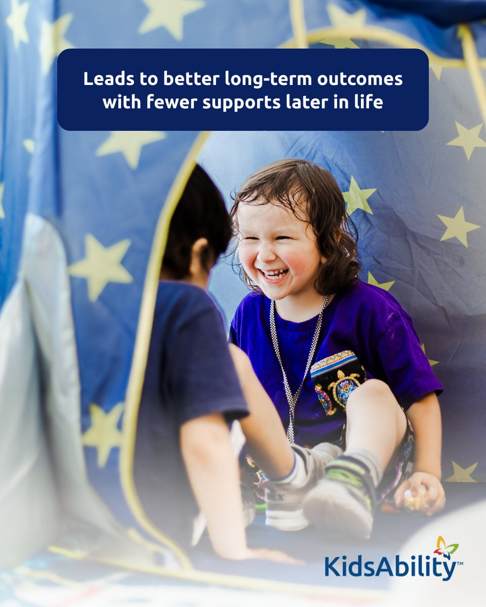 Why does early intervention matter for children with disabilities and developmental delays? 

Because the earlier we intervene, the better the outcomes.  
 
KidsAbility is accepting physician referrals and self-referrals: kidsability.ca/programs-servi…

#EarlyIntervention