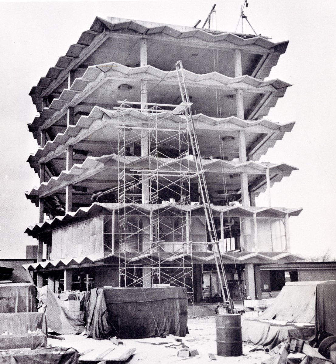 #ThrowbackThursday Construction of the Beehive building, 1963