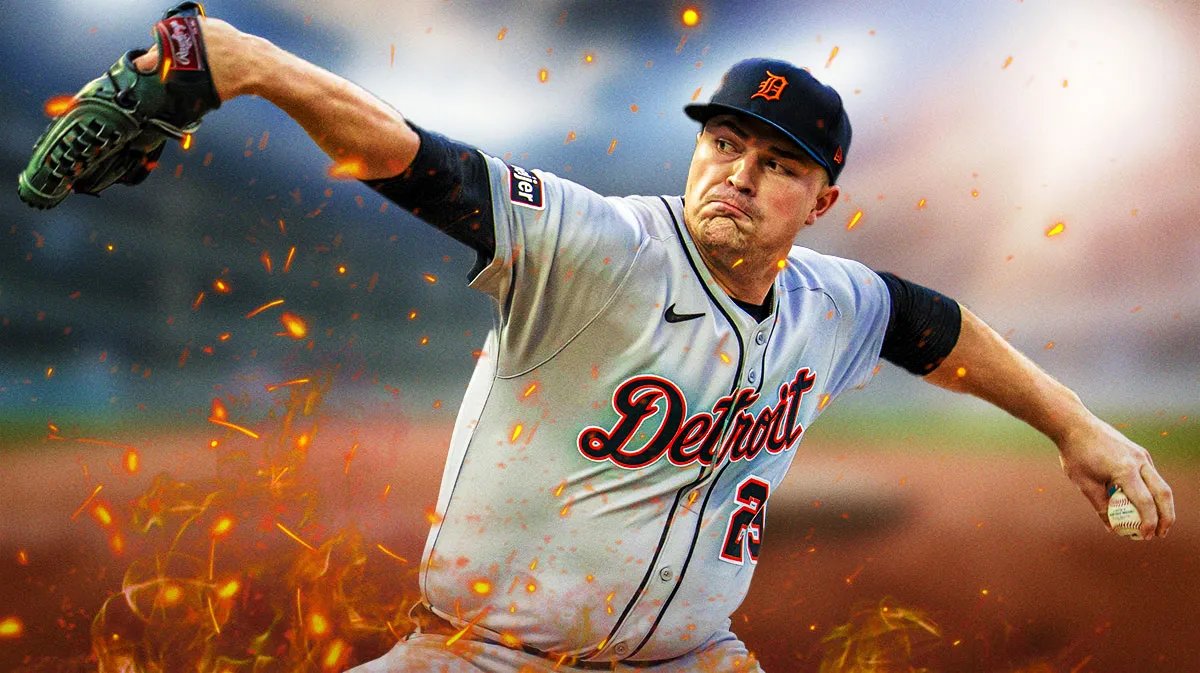 tiempoextrard1's tweet photo. Tarik Skubal está haciendo historia desde el montículo 🐅🔥. El lanzador de los Detroit Tigers se convirtió en el primer pitcher en alcanzar los 200 ponches esta temporada en la MLB, consolidando su posición como uno de los favoritos para el Premio Cy Young de la Liga Americana https://t.co/G2D85hSGXp