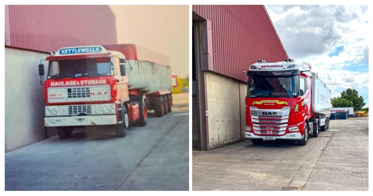 DAFTrucksUK's tweet photo. Same name. โ๏ธ
Same colour. โ๏ธ
Same yard. โ๏ธ
Brand new model. ๐ฅ
Which would you choose: old-school charm or cutting-edge power?
#ThrowbackThursday #OldVNew #DAF #Trucks https://t.co/8eFFyQQWg4