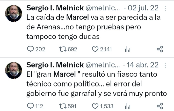 Don sergio melnick perdón,no lo escucharon.....