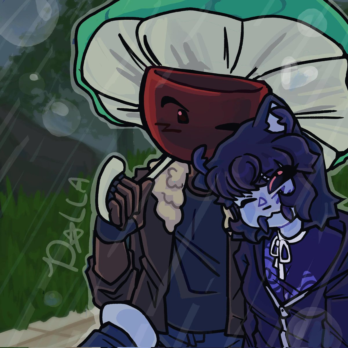 DellaDinkle's tweet photo. My sweet boyf commissioned a piece  from me 😻
#Commission #commissionart #VGenComms #commissionsopen https://t.co/EPO2IuoQel
