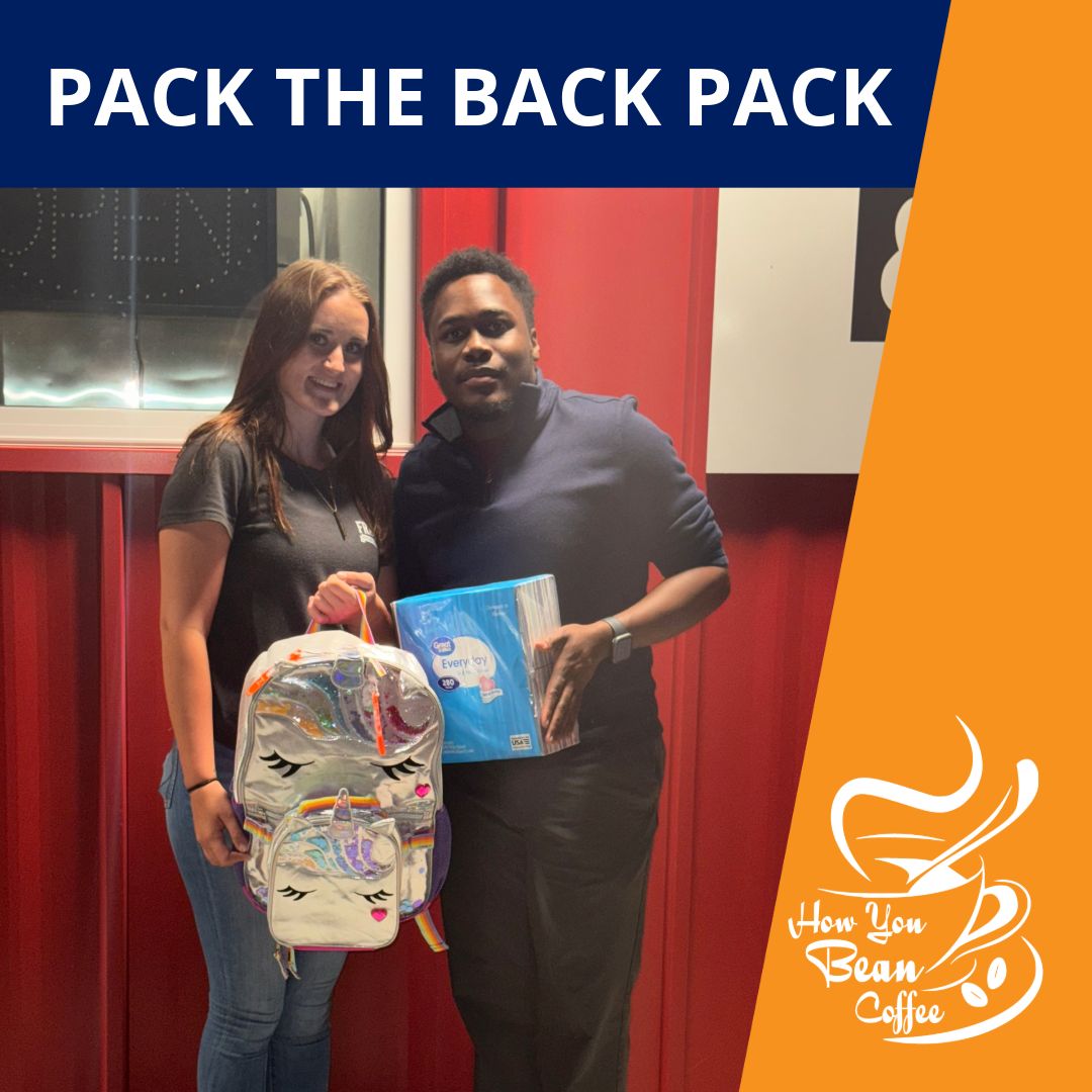 One more for #PacktheBackpack! Thank you, How You Bean Coffee!