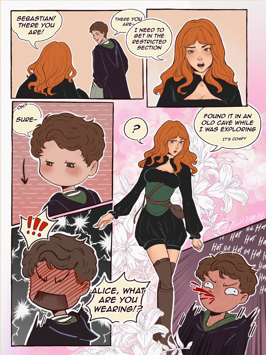 allie | alice ivery (@alliezarin) on Twitter photo it’s been a long minute since i drew for myself + drew a comic + drew ivellow soooo *DROPS*
thought of this while on my current playthrough
inspired by a lowkey slutty outfit mod that suits alice very much x 😭
#sebastiansallow #hogwartslegacy #HLMC #hogwartslegacyMC it’s been a long minute since i drew for myself + drew a comic + drew ivellow soooo *DROPS*
thought of this while on my current playthrough
inspired by a lowkey slutty outfit mod that suits alice very much x 😭
#sebastiansallow #hogwartslegacy #HLMC #hogwartslegacyMC