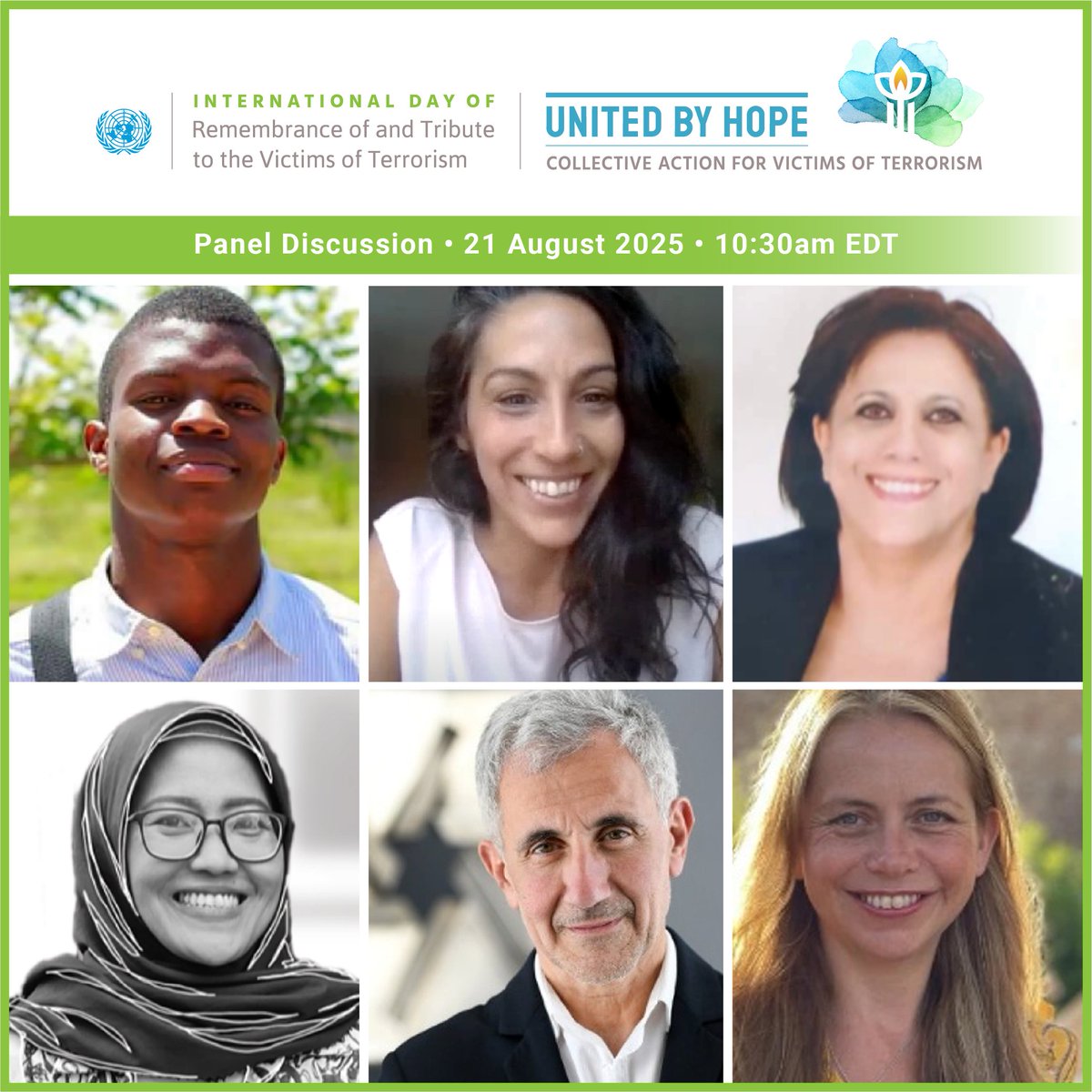 UN_OCT's tweet photo. The Intl Day of #VictimsofTerrorism panel discussion highlights the power of collective action &amp; collaboration as showcased by #VoTAN members, United by Hope

🎥Watch https://t.co/ZyrAwmNjvf
👉https://t.co/ZU6thy0dX6
#UNiteforVictimsofTerrorism https://t.co/gpIq0NztZJ