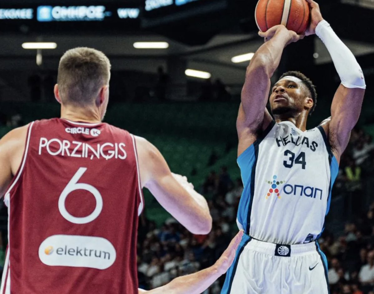 BucksRealm (@bucksrealm) on Twitter photo Kristaps Porzingis on Giannis after Greece's dominant win over Latvia in yesterday's #Eurobasket2025 prep game:
"He’s looking really good."
(h/t <a href="/BasketNews_com/">BasketNews</a>) Kristaps Porzingis on Giannis after Greece's dominant win over Latvia in yesterday's #Eurobasket2025 prep game:
"He’s looking really good."
(h/t <a href="/BasketNews_com/">BasketNews</a>)