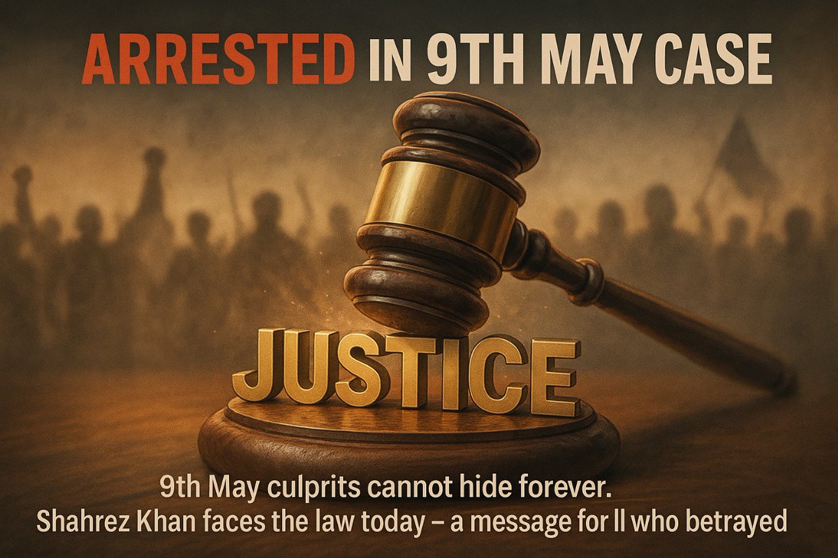 heartsofst44167's tweet photo. Army attacked, Pakistan burned, families misused today one more 9th May culprit is arrested: Shahrez Khan.
#9MayTruth https://t.co/ozY5Xaexau