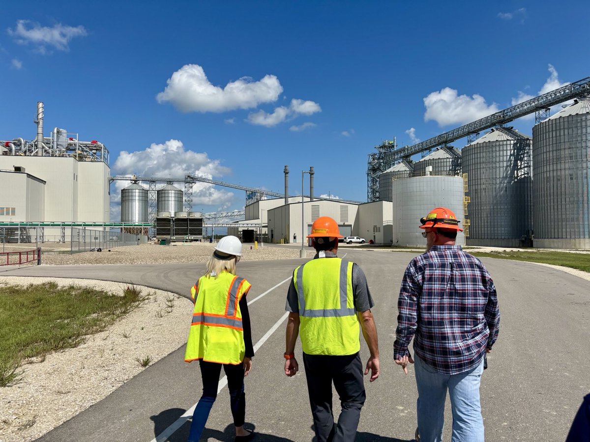 RepAshleyHinson's tweet photo. Stopped by Shell Rock Soy Processing in Butler County yesterday! Agriculture is the foundation of our state's economy, and the One Big Beautiful Bill strongly supports Iowa's farmers and biofuels industry. https://t.co/FHtFc67FWp